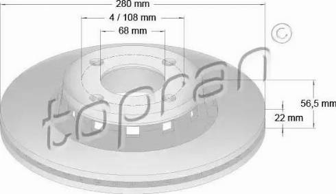 Topran 104 416 - Bremžu diski www.autospares.lv