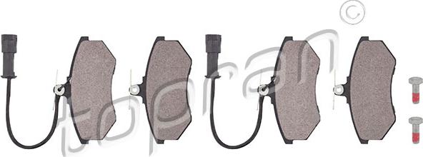 Topran 104 417 - Brake Pad Set, disc brake www.autospares.lv