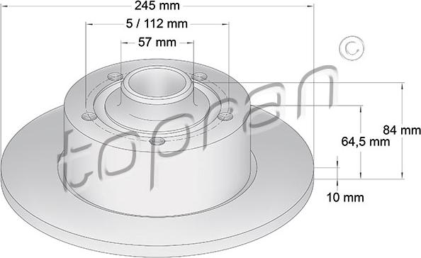 Topran 104 436 - Bremžu diski www.autospares.lv