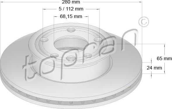 Topran 104 087 - Bremžu diski www.autospares.lv