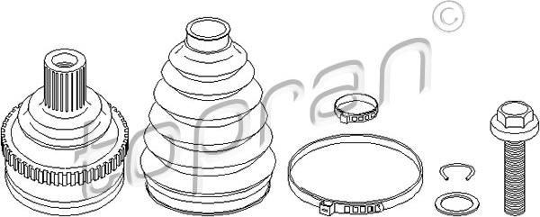 Topran 108 112 - Joint Kit, drive shaft www.autospares.lv