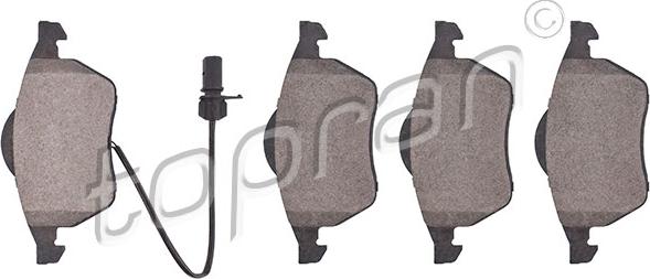 Topran 108 804 - Brake Pad Set, disc brake www.autospares.lv