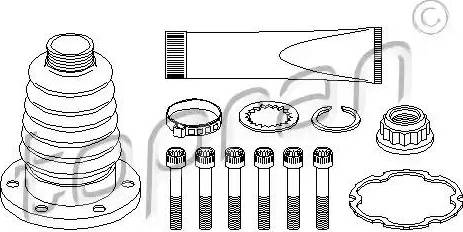 Topran 108 215 - Пыльник, приводной вал www.autospares.lv