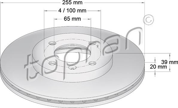 Topran 103 408 - Bremžu diski www.autospares.lv