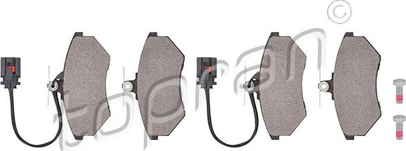 Topran 103 531 - Brake Pad Set, disc brake www.autospares.lv