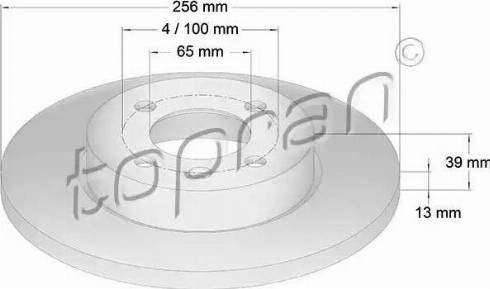 Topran 103 525 - Bremžu diski www.autospares.lv