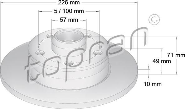 Topran 103 527 - Bremžu diski www.autospares.lv