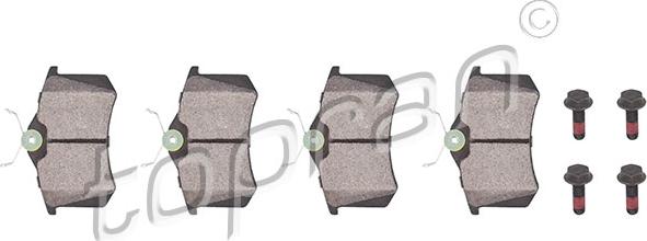 Topran 103 074 - Brake Pad Set, disc brake www.autospares.lv