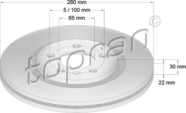 Topran 103 071 - Bremžu diski www.autospares.lv