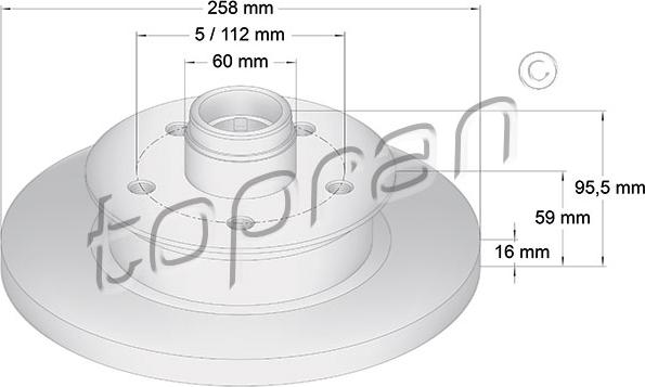 Topran 103 264 - Bremžu diski www.autospares.lv