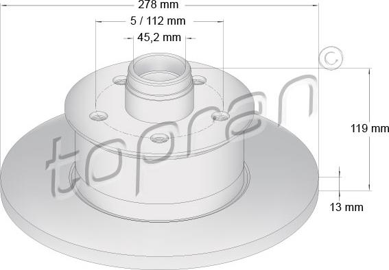 Topran 103 263 - Bremžu diski www.autospares.lv