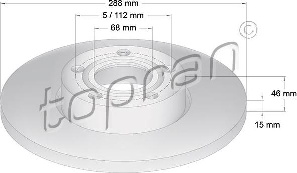 Topran 103 755 - Bremžu diski www.autospares.lv