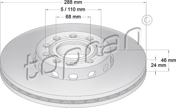 Topran 103 756 - Brake Disc www.autospares.lv