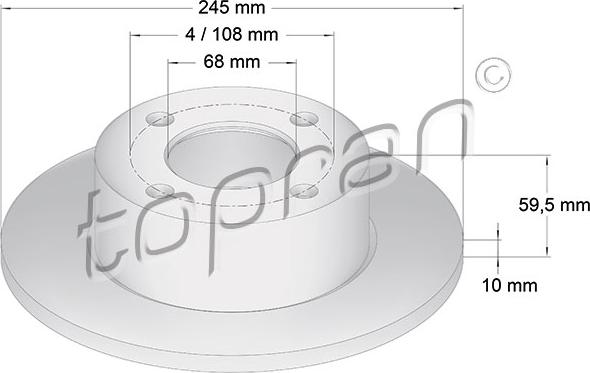 Topran 103 702 - Bremžu diski www.autospares.lv