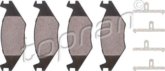 Topran 102 842 - Brake Pad Set, disc brake www.autospares.lv