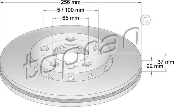 Topran 107 680 - Bremžu diski www.autospares.lv