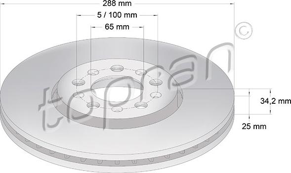 Topran 107 682 - Bremžu diski www.autospares.lv