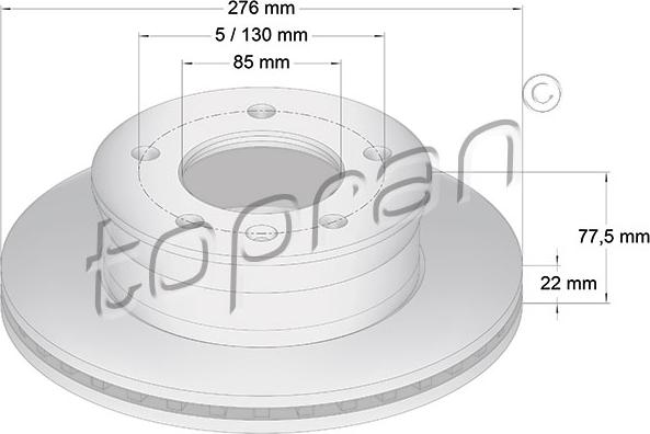 Topran 107 687 - Тормозной диск www.autospares.lv