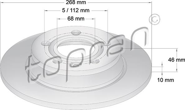 Topran 107 629 - Bremžu diski autospares.lv