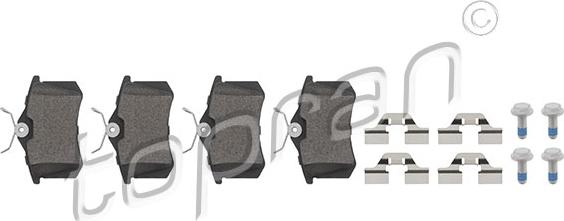 Topran 107 239 - Brake Pad Set, disc brake www.autospares.lv