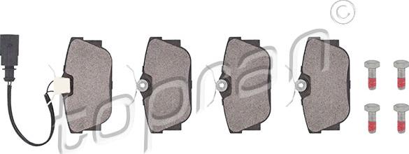 Topran 107 238 - Brake Pad Set, disc brake www.autospares.lv