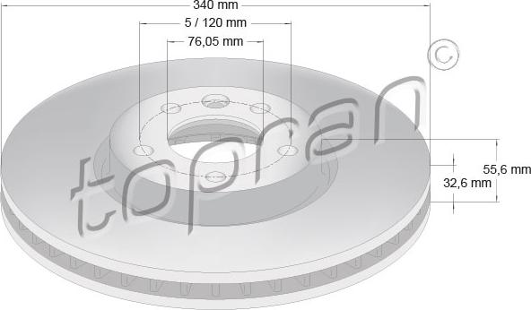 Topran 114 025 - Bremžu diski www.autospares.lv