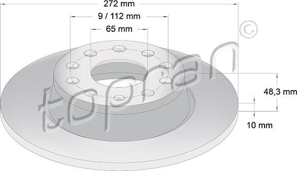 Topran 114 027 - Тормозной диск www.autospares.lv