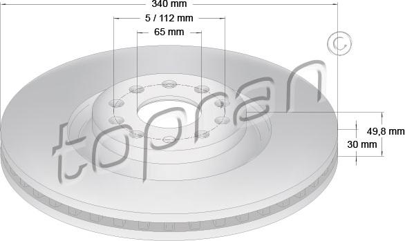 Topran 114 839 - Bremžu diski www.autospares.lv