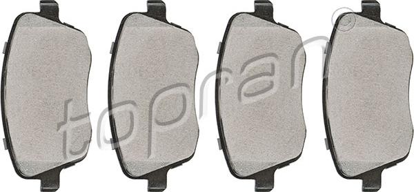 Topran 114 348 - Тормозные колодки, дисковые, комплект www.autospares.lv