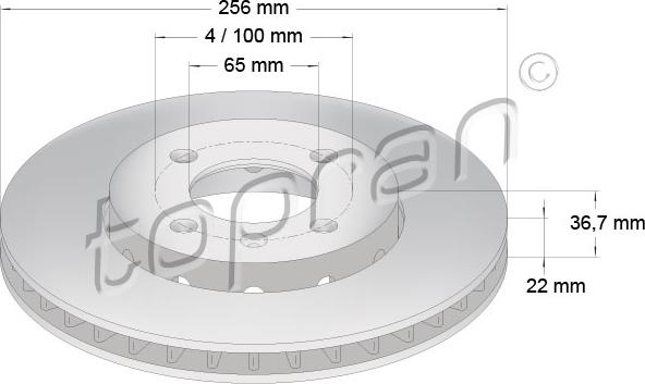 Topran 115 930 - Bremžu diski www.autospares.lv