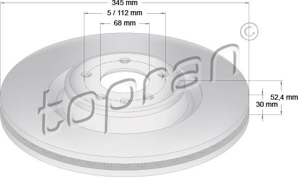 Topran 116 389 - Bremžu diski www.autospares.lv