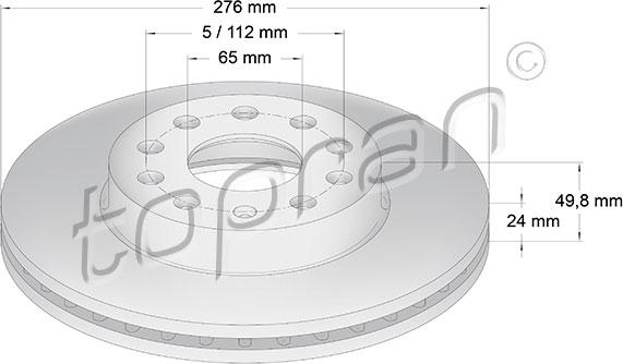 Topran 116 796 - Bremžu diski www.autospares.lv