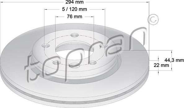 Topran 110 416 - Bremžu diski www.autospares.lv