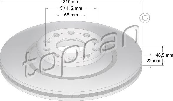 Topran 110 418 - Bremžu diski www.autospares.lv