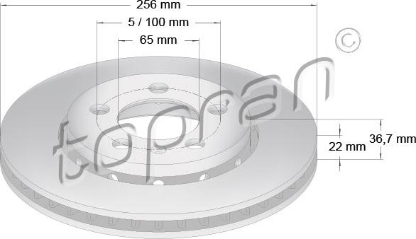 Topran 110 434 - Bremžu diski www.autospares.lv