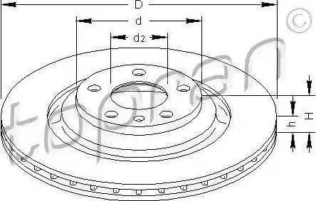 Topran 110 424 - Bremžu diski www.autospares.lv