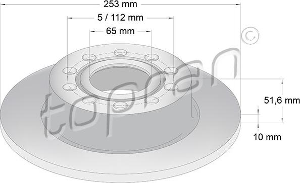 Topran 110 079 - Тормозной диск www.autospares.lv