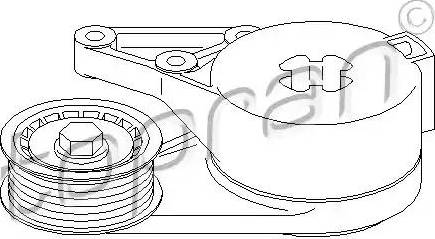 Topran 110 379 - Belt Tensioner, v-ribbed belt www.autospares.lv