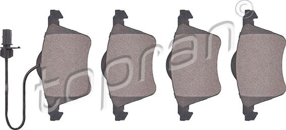 Topran 110 729 - Brake Pad Set, disc brake www.autospares.lv