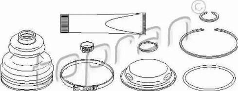 Topran 111 640 - Bellow, drive shaft www.autospares.lv