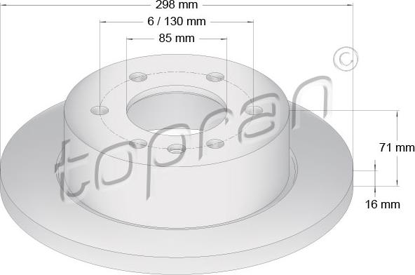 Topran 111 654 - Bremžu diski www.autospares.lv