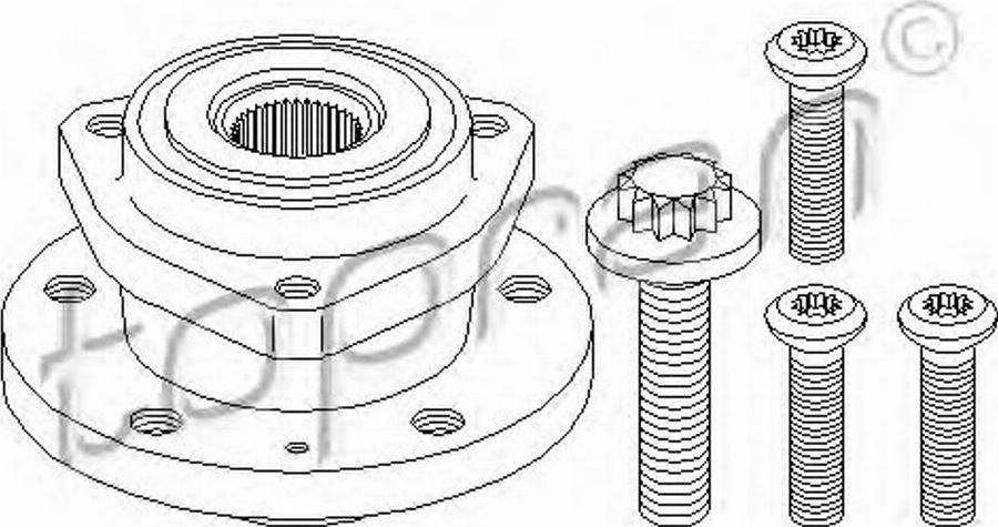 Topran 111 313 755 - Riteņa rumbas gultņa komplekts www.autospares.lv