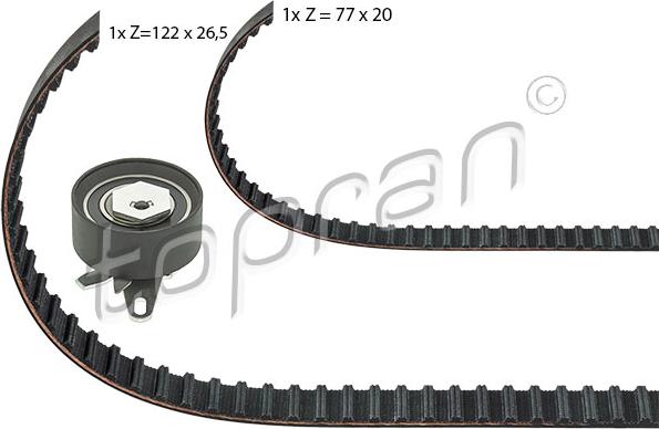 Topran 111 206 - Timing Belt Set www.autospares.lv