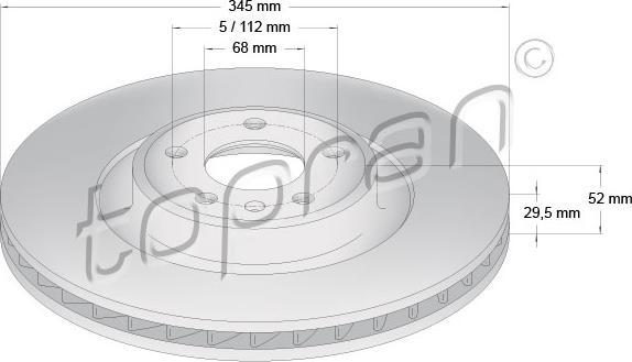 Topran 113 008 - Тормозной диск www.autospares.lv