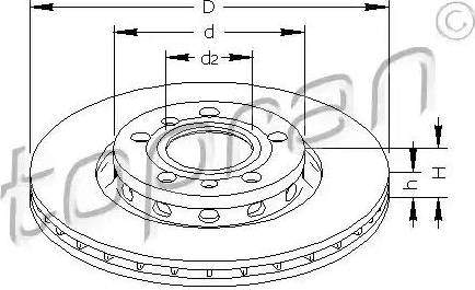 Topran 113 259 - Brake Disc www.autospares.lv