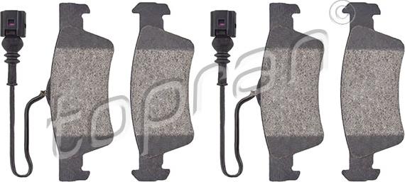 Topran 112 170 - Brake Pad Set, disc brake www.autospares.lv