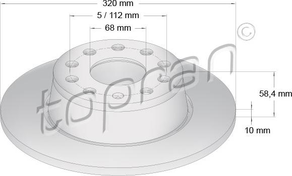 Topran 117 600 - Bremžu diski www.autospares.lv