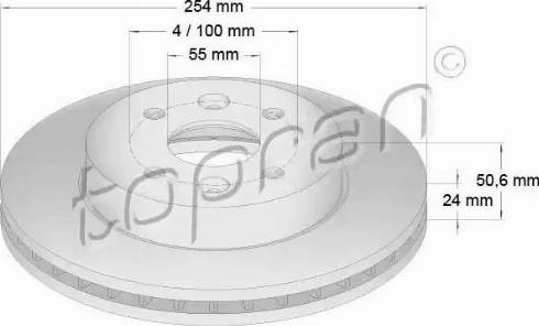 Topran 820 183 - Bremžu diski www.autospares.lv