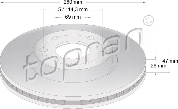 Topran 820 376 - Bremžu diski www.autospares.lv