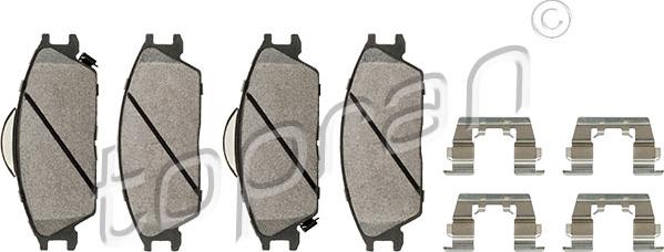 Topran 820 370 - Brake Pad Set, disc brake www.autospares.lv